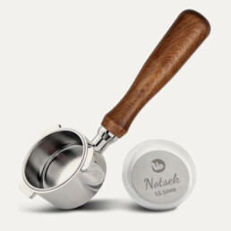 Bundl&oslash;s portefilter 54mm med tr&aelig; håndtag Sage Barista Pro